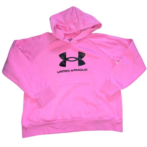 Under Armour Girls Pullover Hoodie-Pink-XL-GUC - Picture 1 of 4